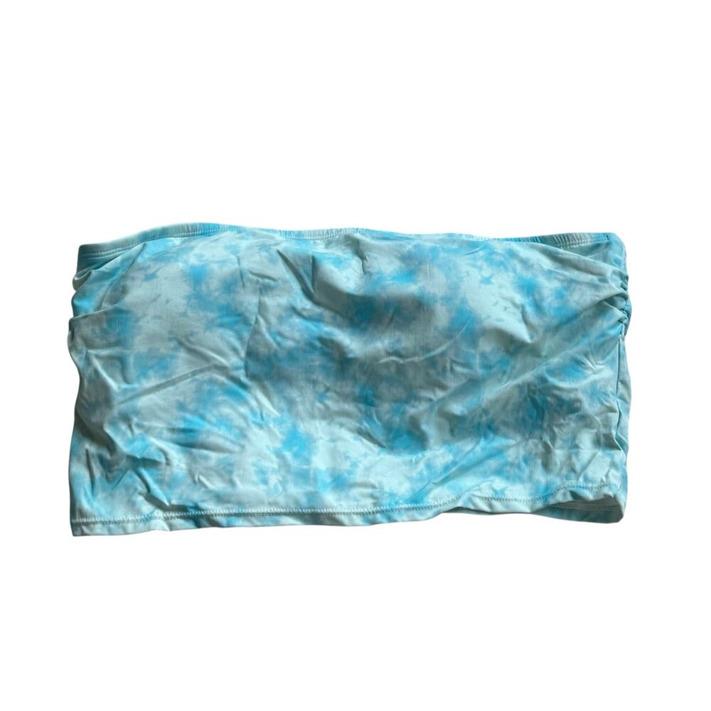 Vicious Young Babes Women's Strapless Tie Dye Bandeau Top Blue Size XL NWOT